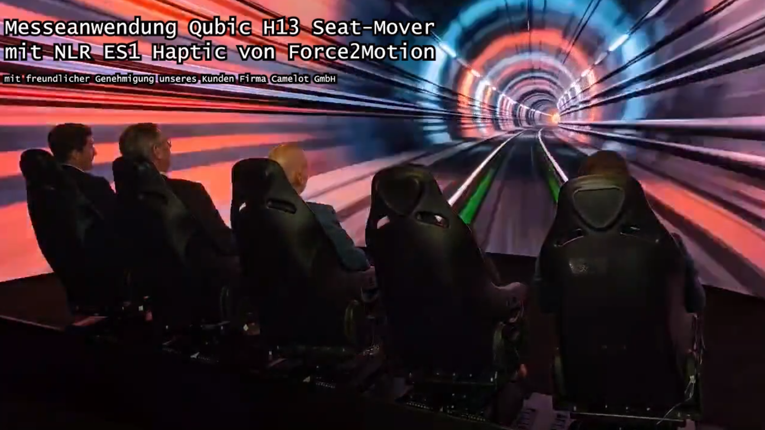 Messedemonstrator Qubic H13 mit NLR ES1 Haptic Seat