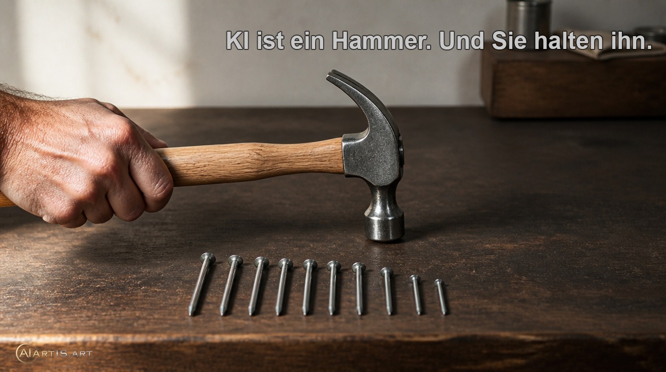 KI ist ein Hammer. Und Sie halten ihn. (KI-generiertes Bild)