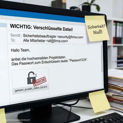 Klartext Passwörter in E-Mails